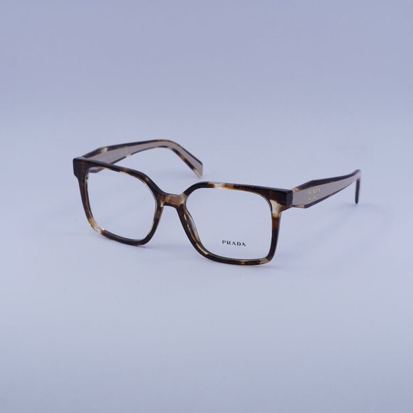 Prada PRB03V 07R1O1 Eyeglasses Havana Caramel 54mm Square Frame - Picture 1 of 11